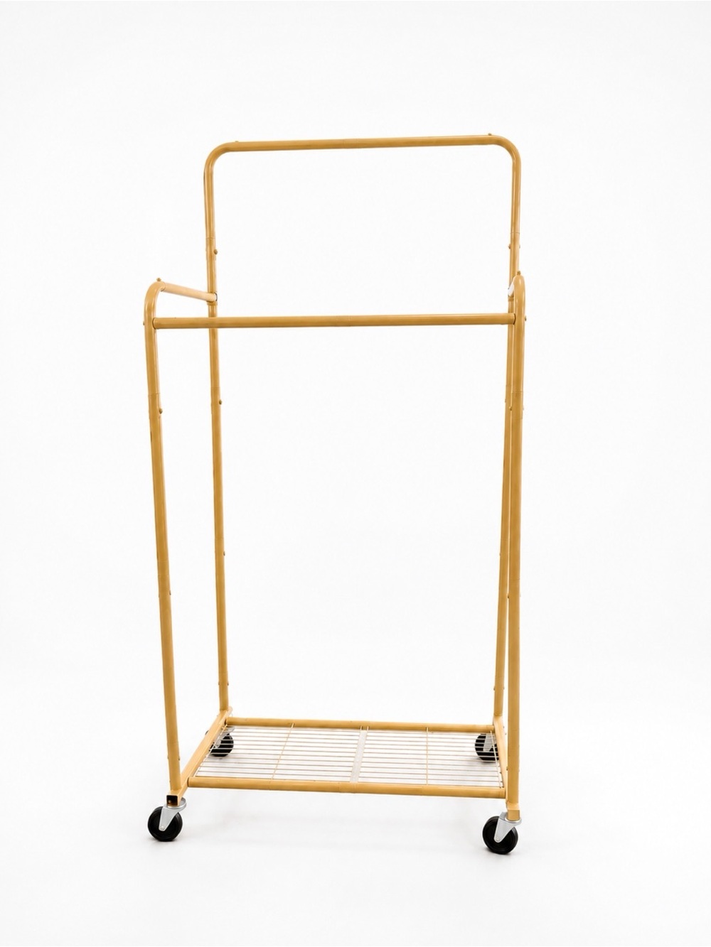 Gold Rolling Garment Rack – Easy Assembly, Approx. 5 ft x 4 ft Wayfair